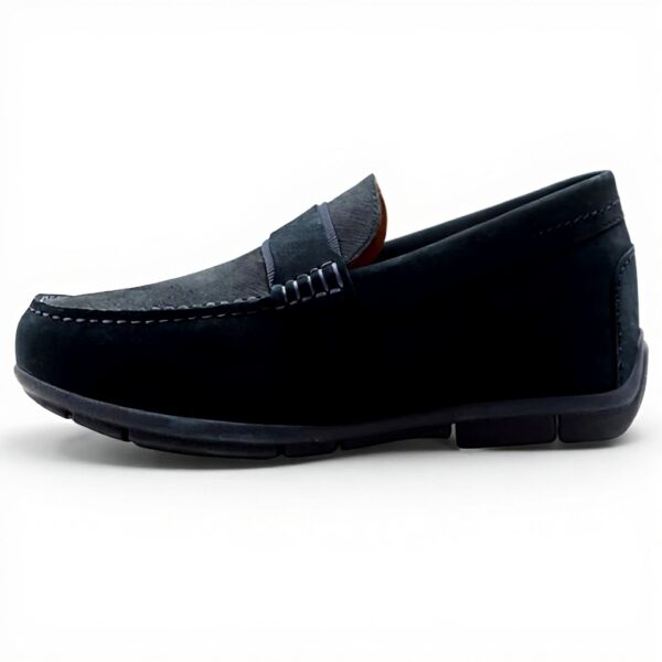 Aldo Damianflex Moccasin Mens Leather Loafers Navy