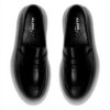 Aldo Exeter Mens Leather Loafers Black Slip On Shoes