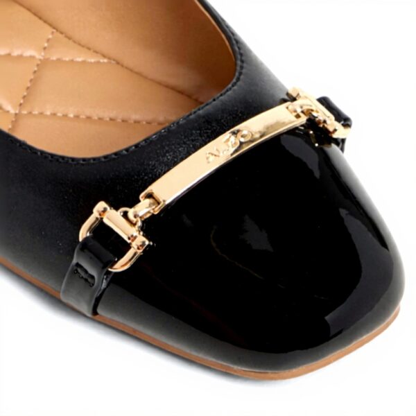 Aldo Women's Leanne Ballet Flat Black Square Toe Shoes