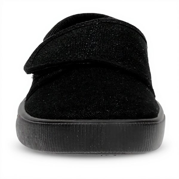 Clarks Boys Hopper Run School Uniform Shoes Black Fabric