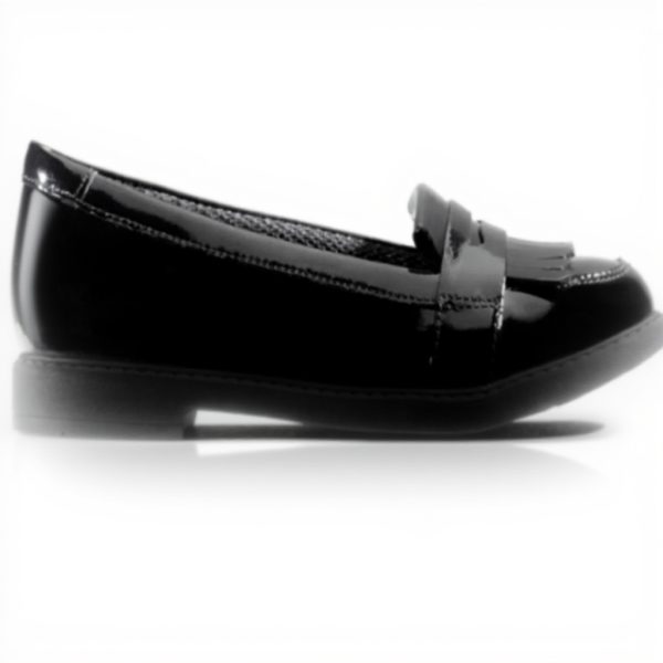 Girls School Shoes Clarks Scala Bright Y Wide Fit Loafer