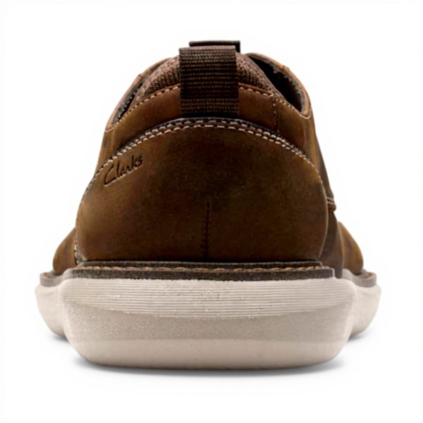 Clarks Brantin Plain Mens Lace-Up Shoes Beeswax Leather