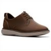 Clarks Brantin Plain Mens Lace-Up Shoes Beeswax Leather