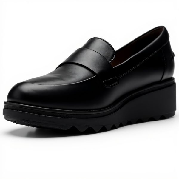 Clarks Sharon Dolly Womens Loafers Black Soft Comfort