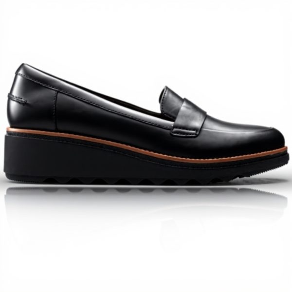 Clarks Sharon Dolly Womens Loafers Black Soft Comfort