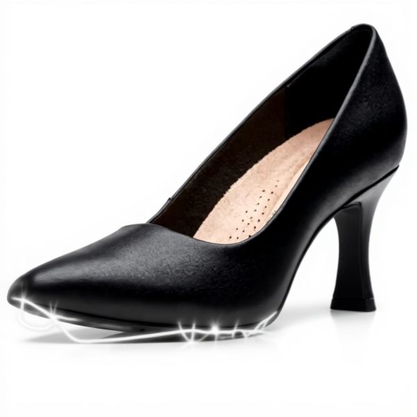 Clarks Kataleyna Gem Court Shoes Black Leather Women