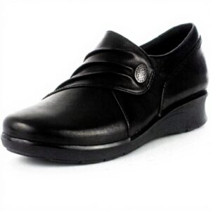 Clarks Hope Roxanne Loafers Women's Black Leather Flats