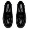 Clarks Women's Lauryl Tassel Black Leather Loafers