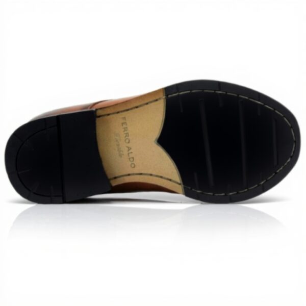 Classic Derby Shoes Men Cognac Vegan Leather CONAL FOOTWEAR