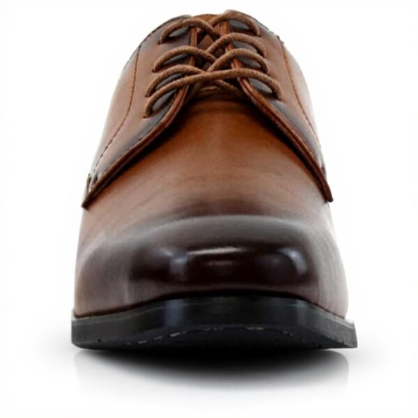 Classic Derby Shoes Men Cognac Vegan Leather CONAL FOOTWEAR