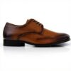 Classic Derby Shoes Men Cognac Vegan Leather CONAL FOOTWEAR