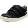 Clarks Boys Fawn Solo T Sneaker Navy Leather Comfort