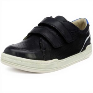 Clarks Boys Fawn Solo T Sneaker Navy Leather Comfort
