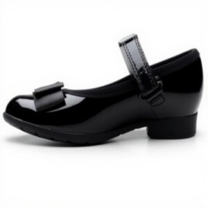 Clarks Girls Scala Tap K Ballet Flats Black Patent Leather