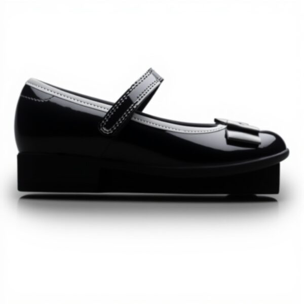 Clarks Girls Scala Tap K Ballet Flats Black Patent Leather