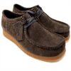 Clarks Wallabeeevo Derby Mens Boots Dark Brown Suede