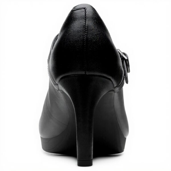 Clarks Womens Ambyr Shine Pump Black Leather Court Shoes