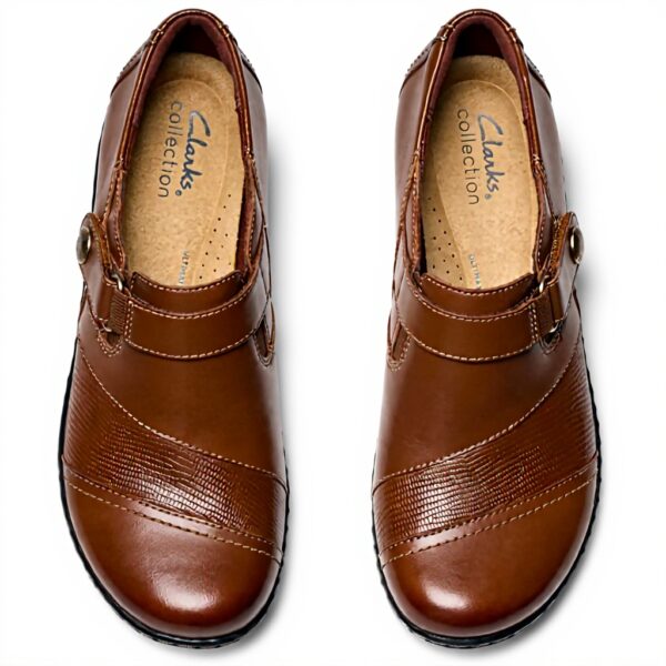 Clarks Womens Ashland Gem Loafer Leather Comfort Slip-On