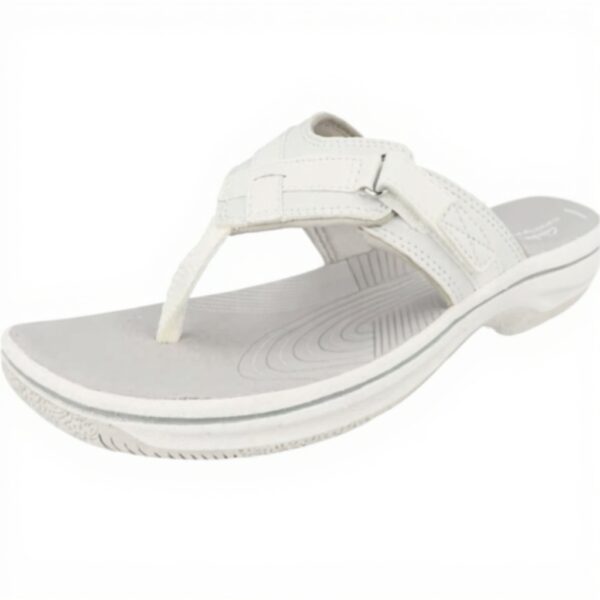 Clarks Womens Brinkley Sea Flip Flops Leather Comfortable