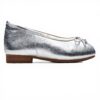 Clarks Womens Ballet Flats Silver Leather Comfort Fit