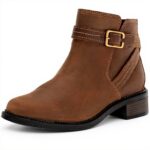 Clarks Womens Maye Ankle Boot Dark Tan Leather Comfort