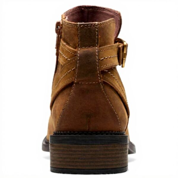 Clarks Womens Maye Ankle Boot Dark Tan Leather Comfort