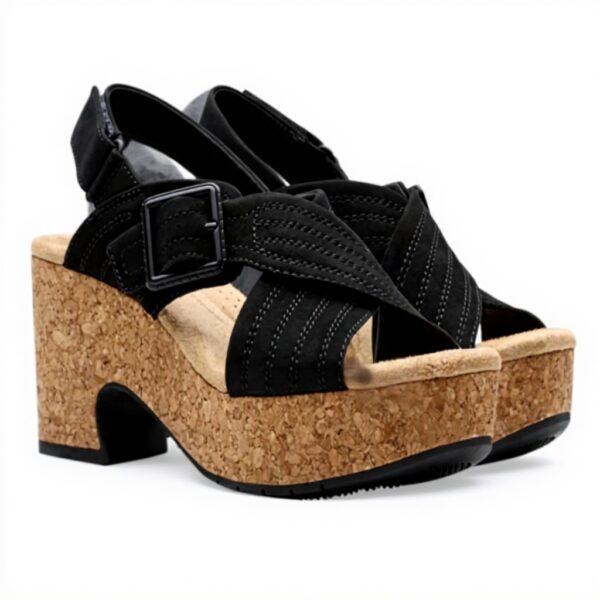 Clarks Womens Nerisa West Sandal Leather Comfort Fashion