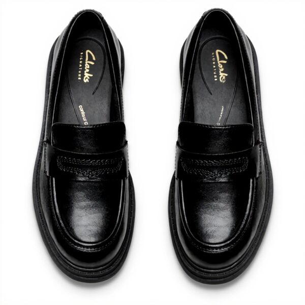 Clarks Womens Orinoco3 Edge Loafer Comfort Black Leather