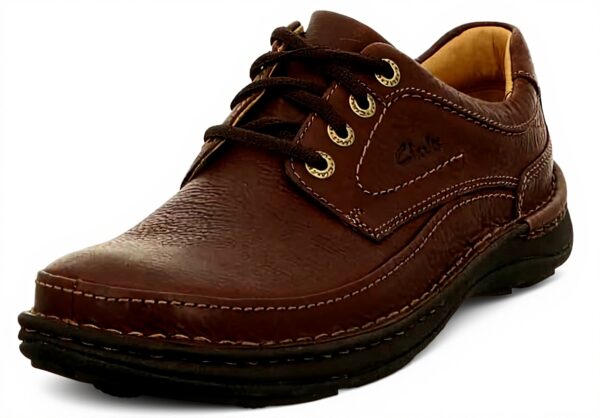 Clarks Men's Mahogany Leather Fashion Trainers with