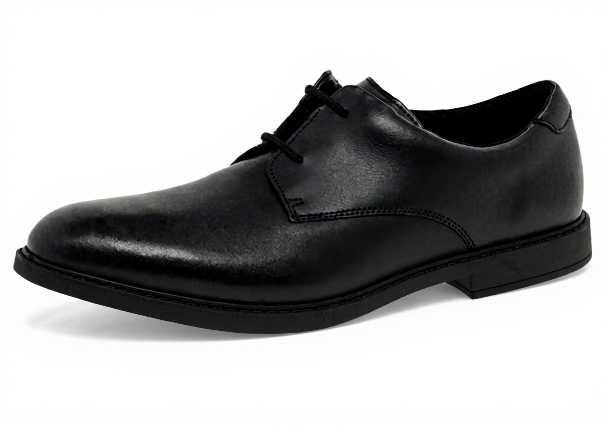 Clarks Scala Loop Youth Derbys in black leather on a school background