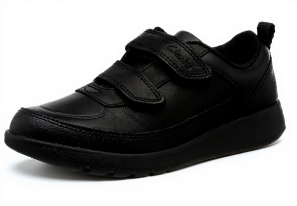 Clarks Jungen Scape Flare K Sneaker - Black Leather Boys
