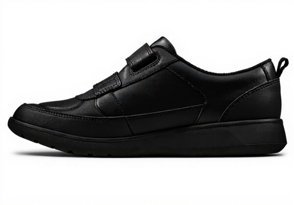 Clarks Scape Flare Y Boys Uniform Dress Shoe Black Leather