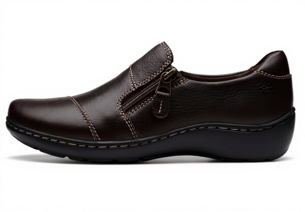Clarks Women Loafers Cora Harbor Leather Flat Shoes