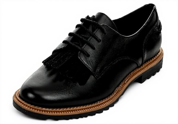 Clarks Womens Derby Shoes Black Leather Comfort Fit