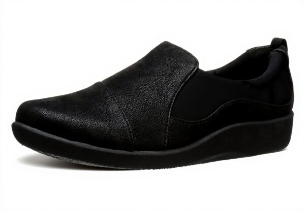 Clarks Women's Sillian Paz Loafers Black Synthetic Nubuck
