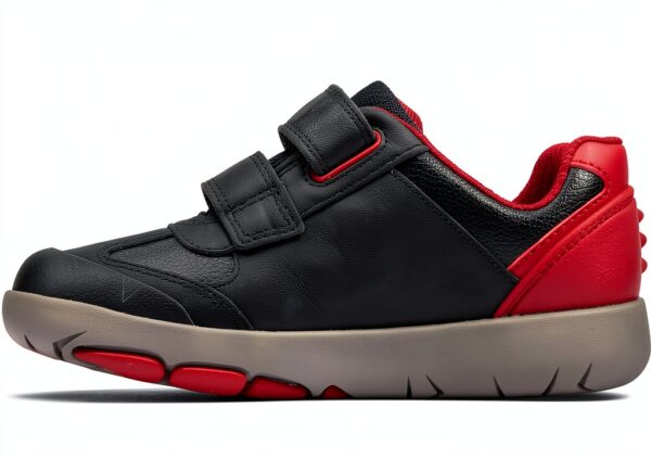 Clarks Boys Rex Play KSneaker Navy Red Leather Trainers