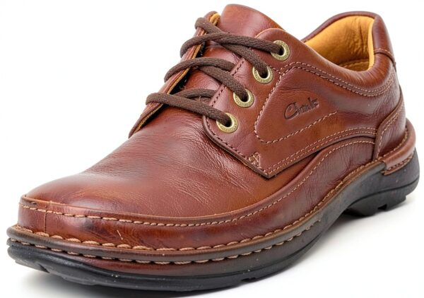 Clarks Nature Three Mens Shoes Leather Comfort Trainers